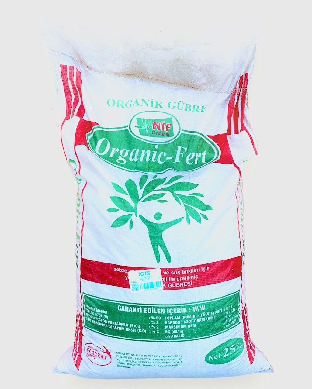 ORGANİC-FERT  PELET(Organik katı çiftlik gübresi) 25 KG