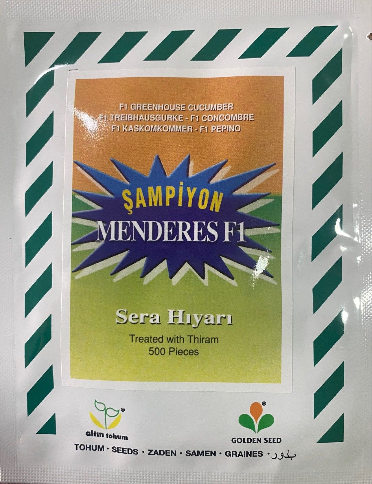 Şampiyon Menderes Hibrit Sırık Hıyar(Salatalık) Tohumu 500 Adet